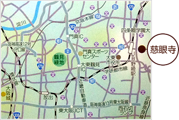 慈眼寺への地図